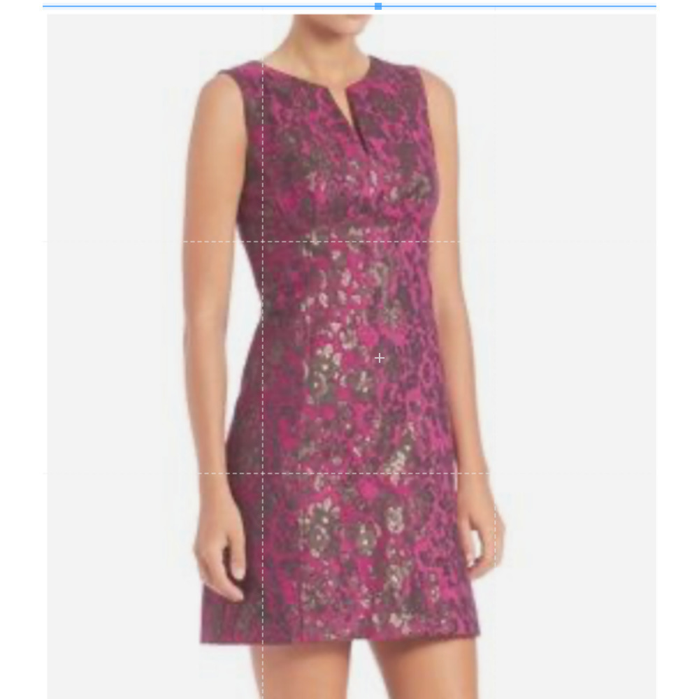 Nanette Lepore Fuchsia and Black Lace Midi Dress - Picture 15 of 15
